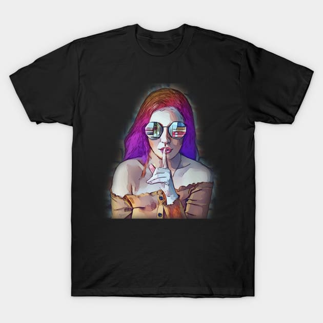 Secret mystery Girl T-Shirt by SPAZE